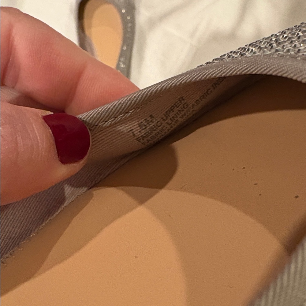 Gianni Bini 7.5 Elegant Gray/silver Rhinestone Flats - Picture 5 of 11